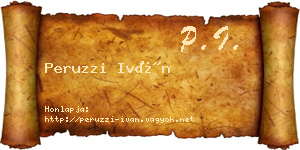 Peruzzi Iván névjegykártya